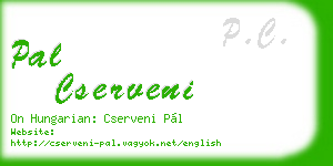 pal cserveni business card